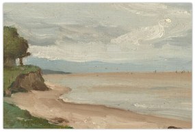 Kép - Jean-Baptiste-Camille Corot, Beach Near Etretat, reprodukciók (90x60 cm)