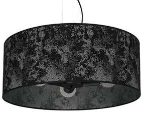 Csillár zsinóron SATINO 3xE27/60W/230V fekete/szürke