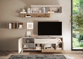 Monaco TV szekrény Cadiz tölgy/kasmír