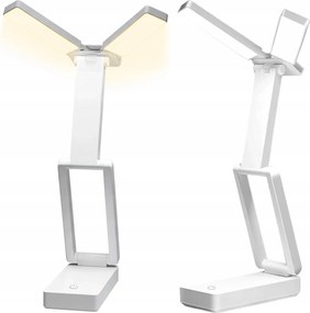 Asztali Led Lámpa Vezeték Nélküli Újratölthető Iskolai Íróasztal Fehér Usb