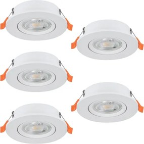 Eglo 902263 - 5 darabos LED beépíthető mennyezeti spotlámpa BARRANCO LED/4,8W/230V fehér