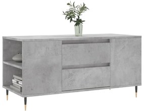 betonszürke szerelt fa dohányzóasztal 102x44,5x50 cm