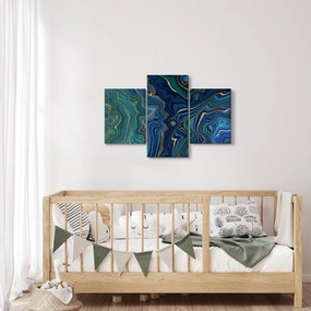 Kép - zöld-kék márvány (90x60 cm)