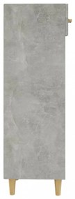 betonszürke szerelt fa cipősszekrény 30 x 35 x 105 cm