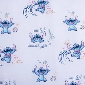 Kék egyszemélyes pamut gyerek ágyneműhuzat 140x200 cm Lilo and Stitch "Wave" – Jerry Fabrics