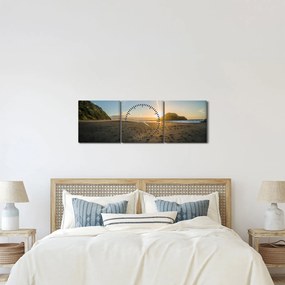 Strand képe (órával) (90x30 cm)