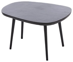 Fekete fém dohányzóasztal 53x64 cm Puno – Light &amp; Living