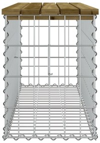 impregnált fenyőfa gabion kerti pad 103 x 31,5 x 42 cm