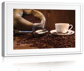 Kávé, vászonkép, 60x40 cm méretben