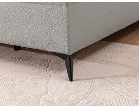 Világosszürke ágyneműtartós boxspring ágy 160x200 cm Ornes – Ropez