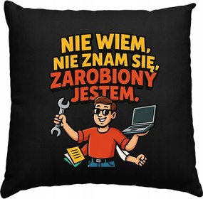 Párna Nem tudom Nem ismerem Megkeresett vagyok Vicces Nyomatok Fekete