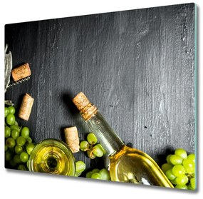 Üveg vágódeszka Fehér bor és gyümölcs 60x52 cm