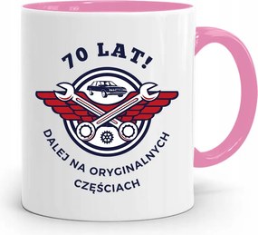 Rózsaszín Bögre Tökéletes Születésnapi Ajándék 70 70-as évek fotónyomtatással