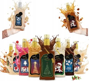 10X Palack Hullám 500ML Prémium Karácsonyi Díszített Karácsonyi Palack