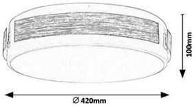 Rabalux 5646 - Dimmelhető SALMA mennyezeti LED lámpatest, 24W/230V