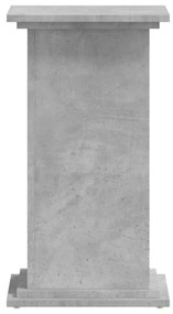 betonszürke szerelt fa növényállvány 33 x 33 x 60 cm