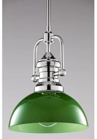Jupiter 2071 - PLATINO rúdon függő csillár 1xE27/15W/230V zöld/fényes króm