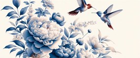 Kép - Kolibrik a virág felett (120x50 cm)