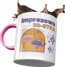 Rózsaszín Bögre Születésnapra 30 30. 30-as Ajándék Nyomtatott Fotóval
