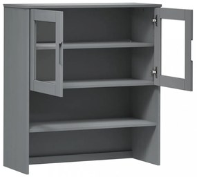 MOLDE szürke tömör fenyőfa felső szekrény 90 x 35 x 100 cm