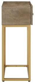 tömör mangófa és vas tálalóasztal 90 x 30 x 76 cm