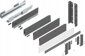 Blum Merivobox fiók 450 Magas E belső Antr