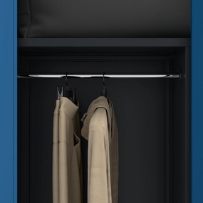 Tisztítószeres szekrény zárral DAWID 900 x 1850 x 450 mm, antracit-kék