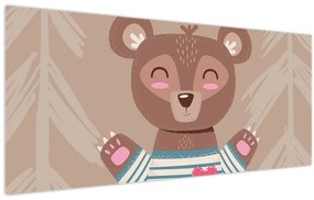 Kép - Mackó csíkos pólóban (120x50 cm)