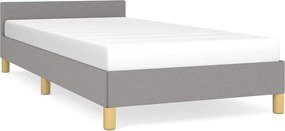 vidaXL világosszürke szövet ágykeret matrac nélkül 90x200 cm
