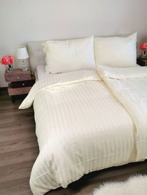 Damaszt krémlapok TiaHome - 1x Párna 90x70cm, 1x Paplan 140x220cm
