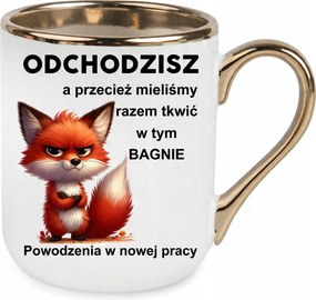 Arany Elegáns Bögre Búcsú A Munkától Távozás A Munkából Róka Távozik