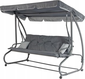 4 személyes 2in1 kerti hintaágy Összecsukható 50X 182Cm Szürke Rendes