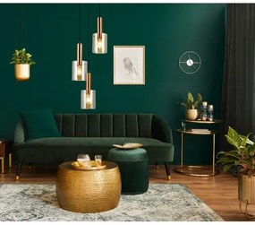 ITALUX PND-5581-3A-BRO+AMB - Csillár zsinóron SARDO 3xE27/40W/230V fekete/réz