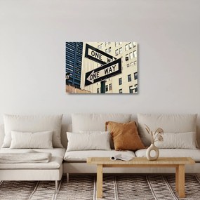 Kép - New York ONE WAY (üvegen) (70x50 cm)