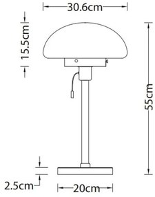Lámpa Asztali lámpatest LAMIA , 9936, max.250V, 50/60Hz, 1*E27, max.40 W, átmérő 30, 6 cm, IP20, krém
