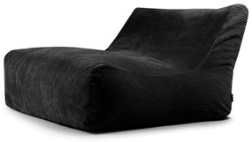 Fekete kordbársony babzsákfotel Sofa Lounge – SLOWDOWN