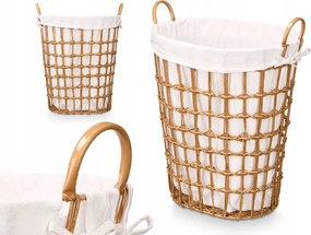 Játék szennyestartó Kosár Kivehető Fonott anyagbetét 58x49x35 cm