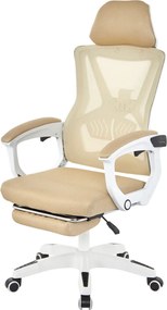 Irodai szék, bézs/fehér, teherbírás 150 kg, MALVIN