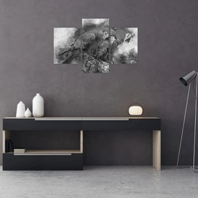 Kép - Akvarell papagájok (90x60 cm)