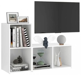 2 db fehér szerelt fa TV-szekrény 72 x 35 x 36,5 cm