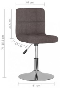 vidaXL 2 db tópszínű szövet forgó étkezőszék