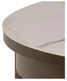 Kerek bővíthető étkezőasztal kerámia asztallappal ø 120 cm Southampton – Actona