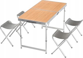 Asztal Székek Kerti Turista Kemping Szett Asztal Szett 4 személyes
