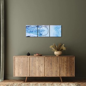 Kép - Hideg vízesések (órával) (90x30 cm)