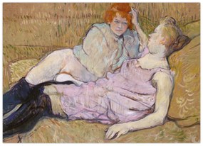 Kép - Henri de Toulouse-Lautrec, The Sofa, reprodukciók (70x50 cm)