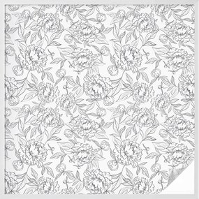 Ablakfólia Szélvédő Adatvédelem Virágos motívum 100x100 cm