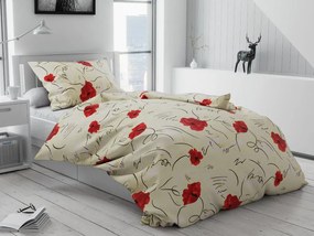 TiaHome pamut Mákos lepedők - 1x Párna 90x70cm, 1x Paplan 140x200cm
