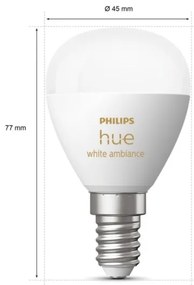 LED Dimmelhető izzó Philips Hue WHITE AMBIANCE P45 E14/5,1W/230V 2200-6500K