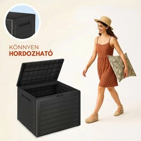 WOODEBOX tárolódoboz, 190L, 78x44x55 cm, antracit Prosperplast
