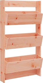 vidaXL 3 szintes tömör duglászfenyő fali virágtartó 60 x 18,5 x 110 cm